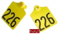 Prima-Flex-Ohrmarken Gr.2 geprägt  / (farbe:) gelb / (Nummerierung) 76 - 100