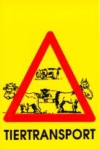 Bild 1 von Warnschild  Tiertransport