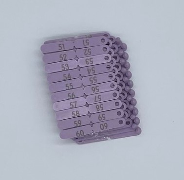 Bild 1 von Twintag oder Rototag Ohrmarken, 50er Packung  / (Farbe:) lila / (Nummerierung) 101-150