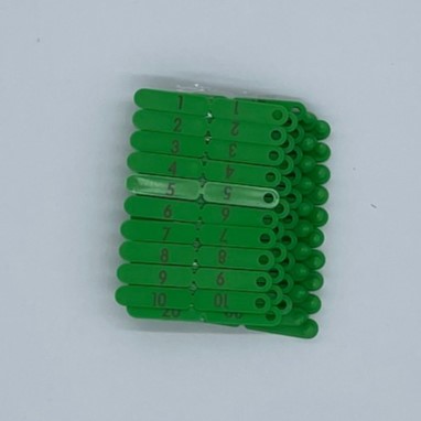 Bild 1 von Twintag oder Rototag Ohrmarken, 50er Packung  / (Farbe:) grün / (Nummerierung) 151-200