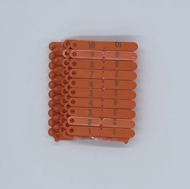 Bild 1 von Twintag oder Rototag Ohrmarken, 50er Packung  / (Farbe:) orange / (Nummerierung) 101-150