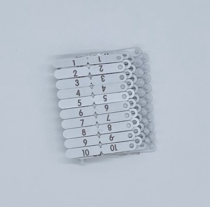 Bild 1 von Twintag oder Rototag Ohrmarken, 50er Packung  / (Farbe:) weiß / (Nummerierung) 151-200
