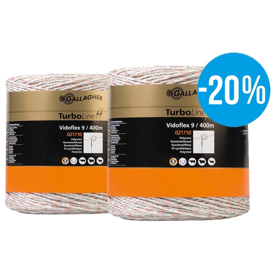 Bild 1 von Duopack Vidoflex 9 TurboLine Plus (weiß, 2 x 400 Meter)