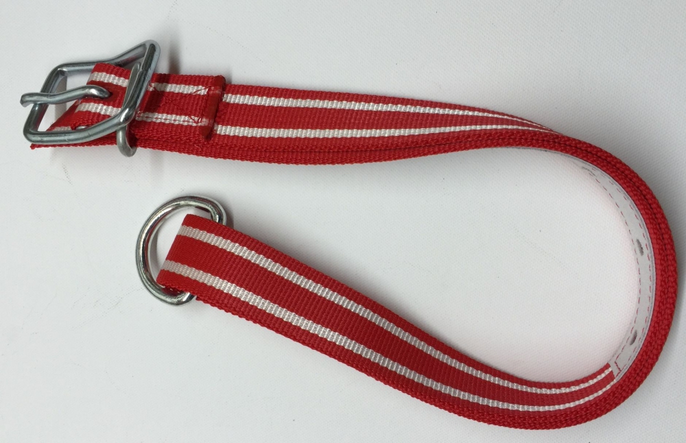 Bild 1 von Halsgurt für Kälber  u. Ponys, 95cm, 40mm breit  / (Farbe:) rot-weiß-rot