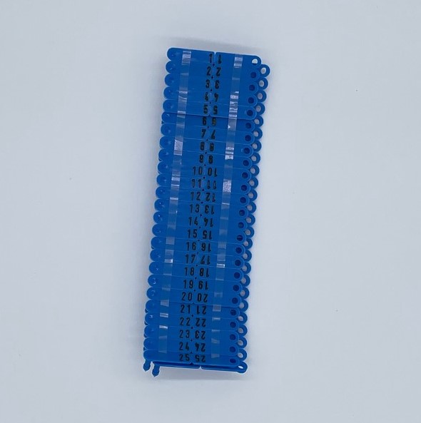Bild 1 von Twintag oder Rototag Ohrmarken, 50er Packung  / (Farbe:) dunkelblau (Twintag) / (Nummerierung) 251-300