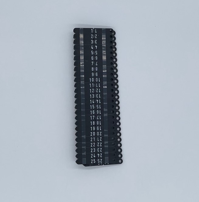 Bild 1 von Twintag oder Rototag Ohrmarken, 50er Packung  / (Farbe:) schwarz (Twintag) / (Nummerierung) 101-150