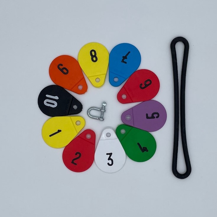 Bild 1 von Halsschilder-Set für Schafe und Ziegen  / (Farbe) schwarz / (Nummerierung) 51-60