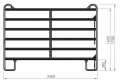 Weidepanel  Zaunelement ohne Tor  / (Länge :)   240 cm