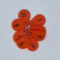 Halsschilder für Schafe und Ziegen, orange