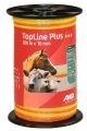 TopLine Plus Weidezaunband  gelb/orange, 10mm, 200mtr.