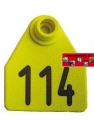 Allflex-Ohrmarken Gr. 1 Lochteil, geprägt  / (Farbe:) gelb / (Nummerierung) 101-120