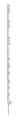 Kunststoffpfahl Titan PLUS  / (Gesamthöhe:) weiß 	157 cm  	7 x Seil + 5 x Band